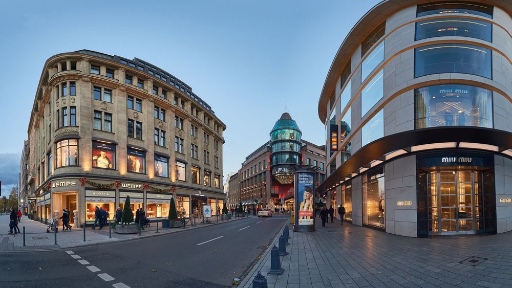 De K&ouml;nigsallee in D&uuml;sseldorf