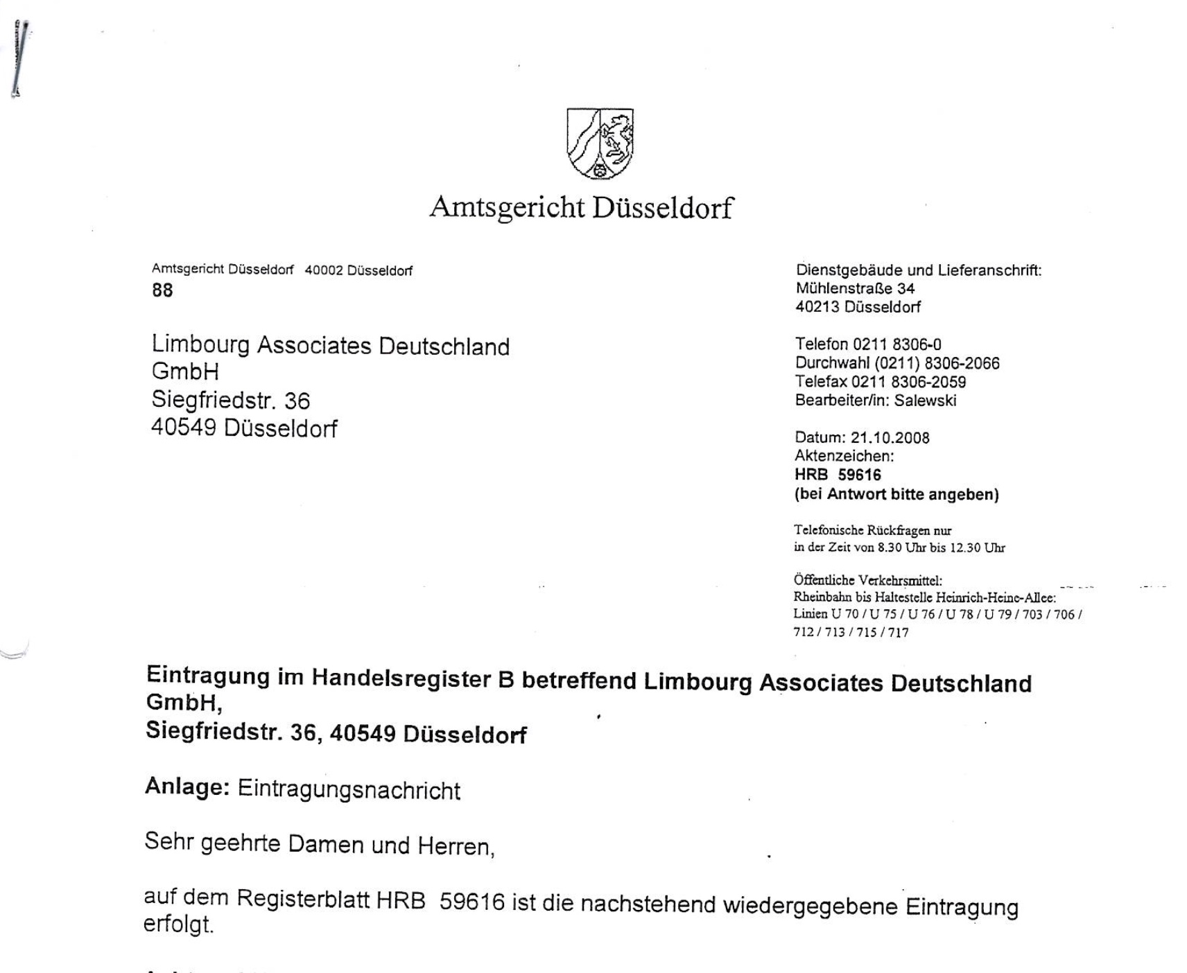 Uit de oprichtingsakte